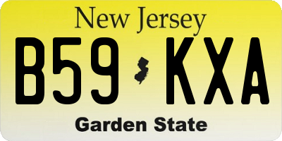 NJ license plate B59KXA