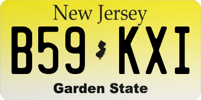 NJ license plate B59KXI