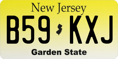 NJ license plate B59KXJ