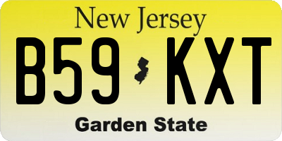 NJ license plate B59KXT