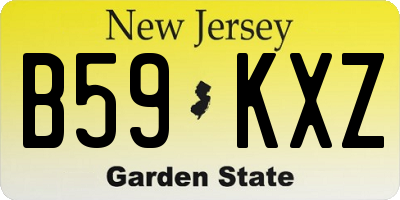 NJ license plate B59KXZ