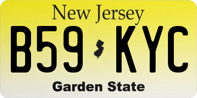 NJ license plate B59KYC