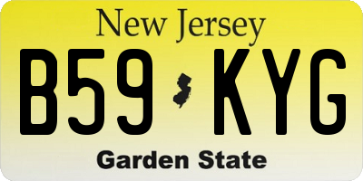 NJ license plate B59KYG