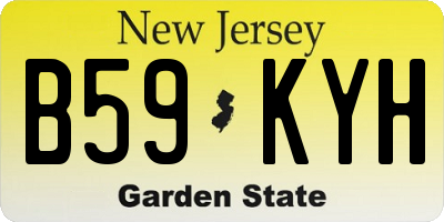 NJ license plate B59KYH