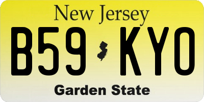 NJ license plate B59KYO