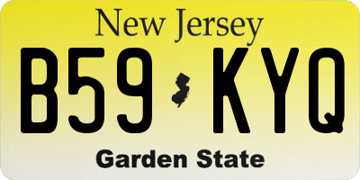 NJ license plate B59KYQ