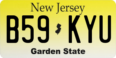 NJ license plate B59KYU