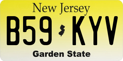 NJ license plate B59KYV