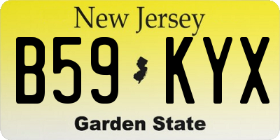 NJ license plate B59KYX