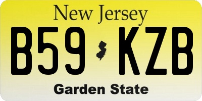 NJ license plate B59KZB
