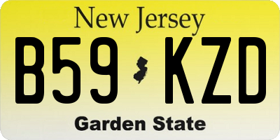 NJ license plate B59KZD