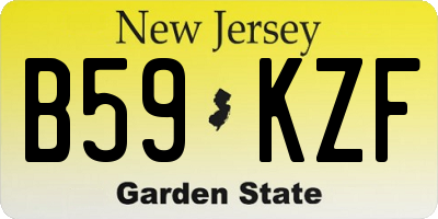 NJ license plate B59KZF