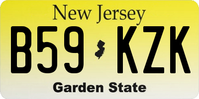 NJ license plate B59KZK