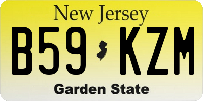 NJ license plate B59KZM