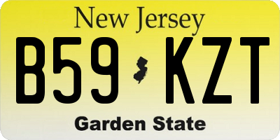 NJ license plate B59KZT
