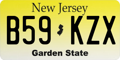 NJ license plate B59KZX