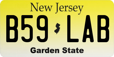 NJ license plate B59LAB