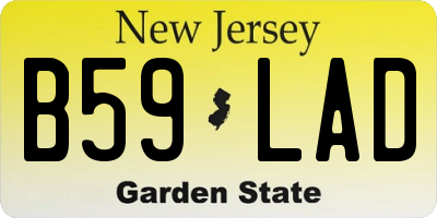 NJ license plate B59LAD