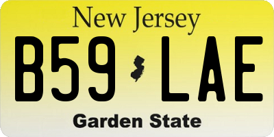 NJ license plate B59LAE