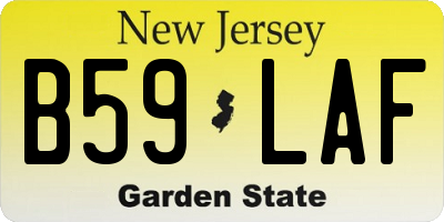 NJ license plate B59LAF