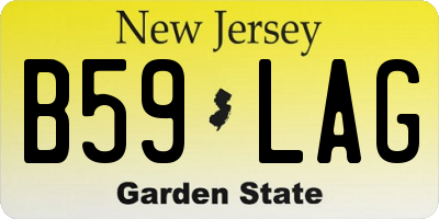 NJ license plate B59LAG