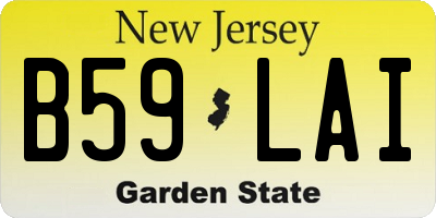 NJ license plate B59LAI