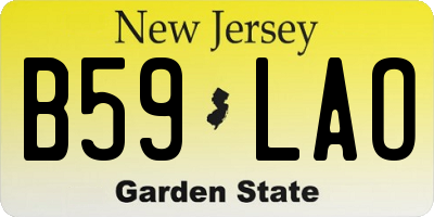 NJ license plate B59LAO