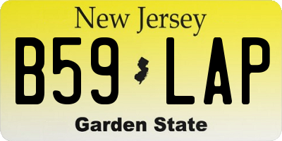 NJ license plate B59LAP