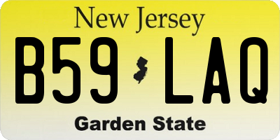 NJ license plate B59LAQ