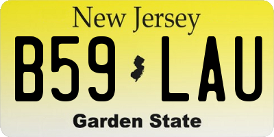 NJ license plate B59LAU