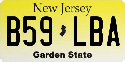 NJ license plate B59LBA