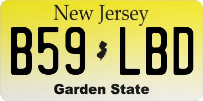 NJ license plate B59LBD