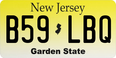 NJ license plate B59LBQ