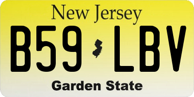 NJ license plate B59LBV