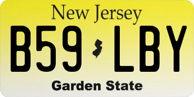 NJ license plate B59LBY
