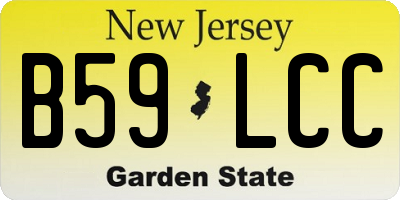 NJ license plate B59LCC