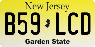 NJ license plate B59LCD