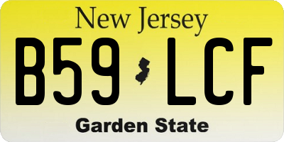 NJ license plate B59LCF