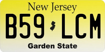 NJ license plate B59LCM