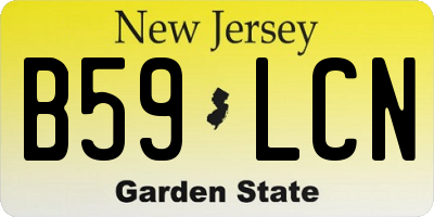 NJ license plate B59LCN