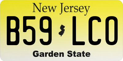 NJ license plate B59LCO