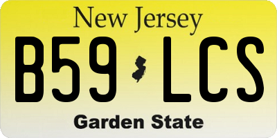 NJ license plate B59LCS