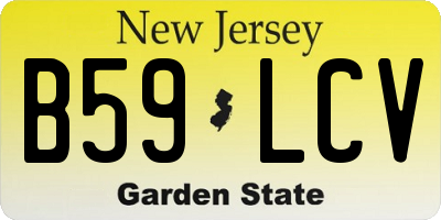 NJ license plate B59LCV