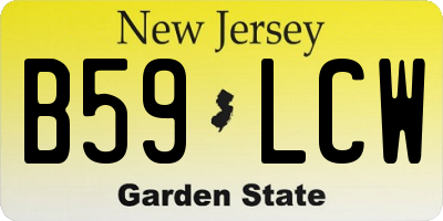 NJ license plate B59LCW
