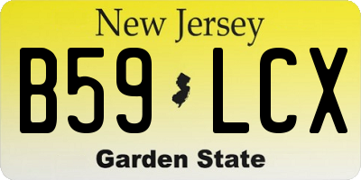 NJ license plate B59LCX