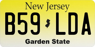 NJ license plate B59LDA