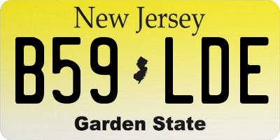NJ license plate B59LDE