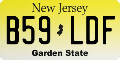 NJ license plate B59LDF