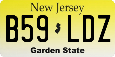NJ license plate B59LDZ
