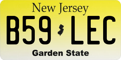 NJ license plate B59LEC